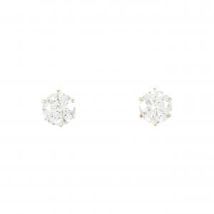 【リメイク】K18YG/ST ダイヤモンド ピアス 0.525CT 0.541CT E VS2 EXT