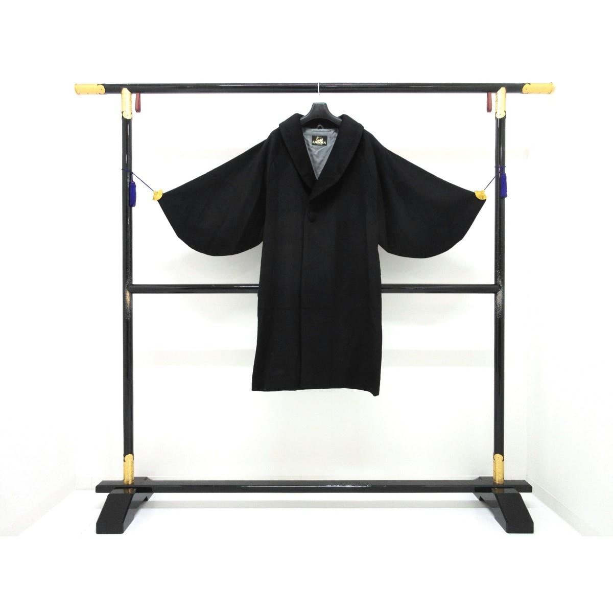 【新品】お洒落コート　アンゴラ混コート　ヘチマ衿