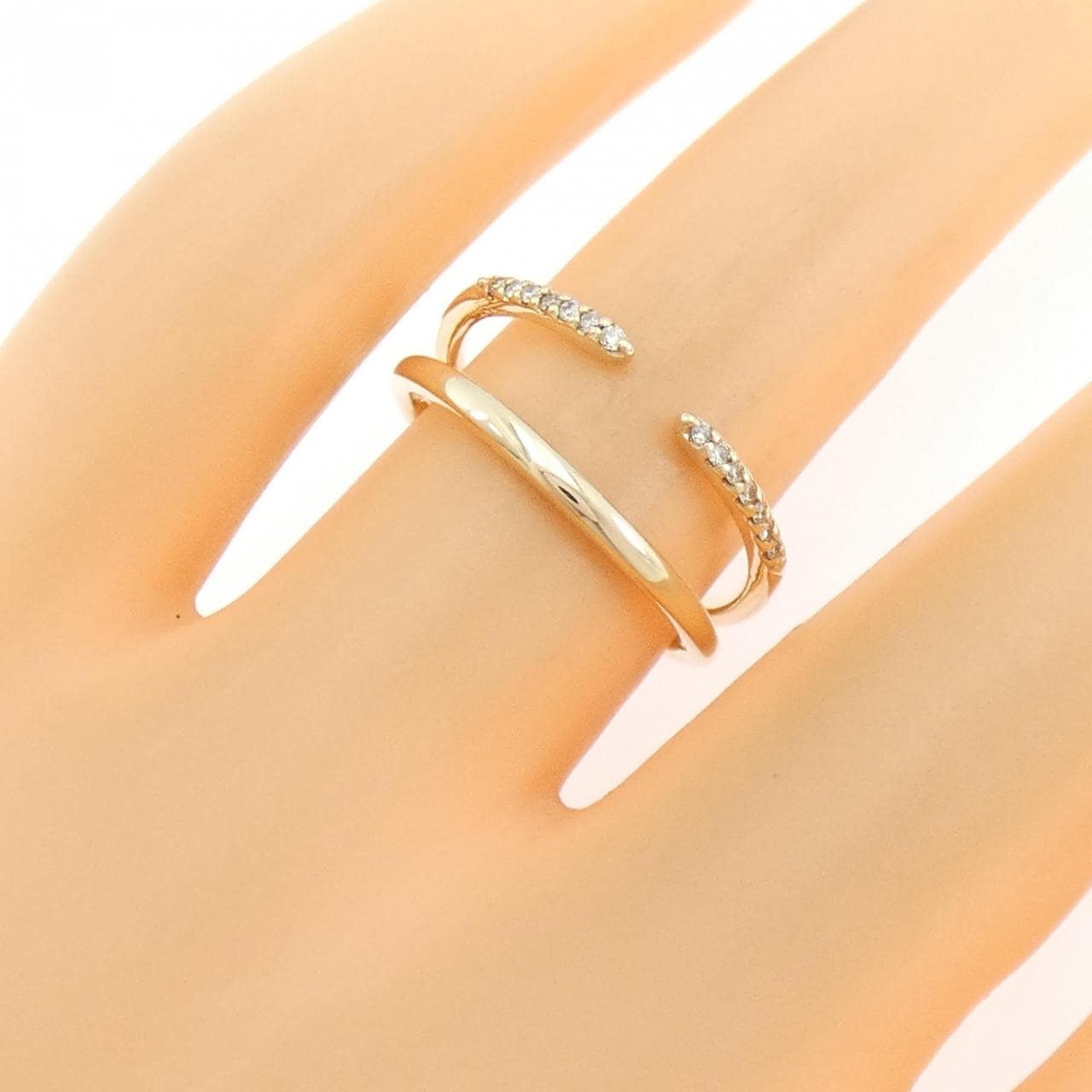 K10YG ダイヤモンド リング 0.07CT