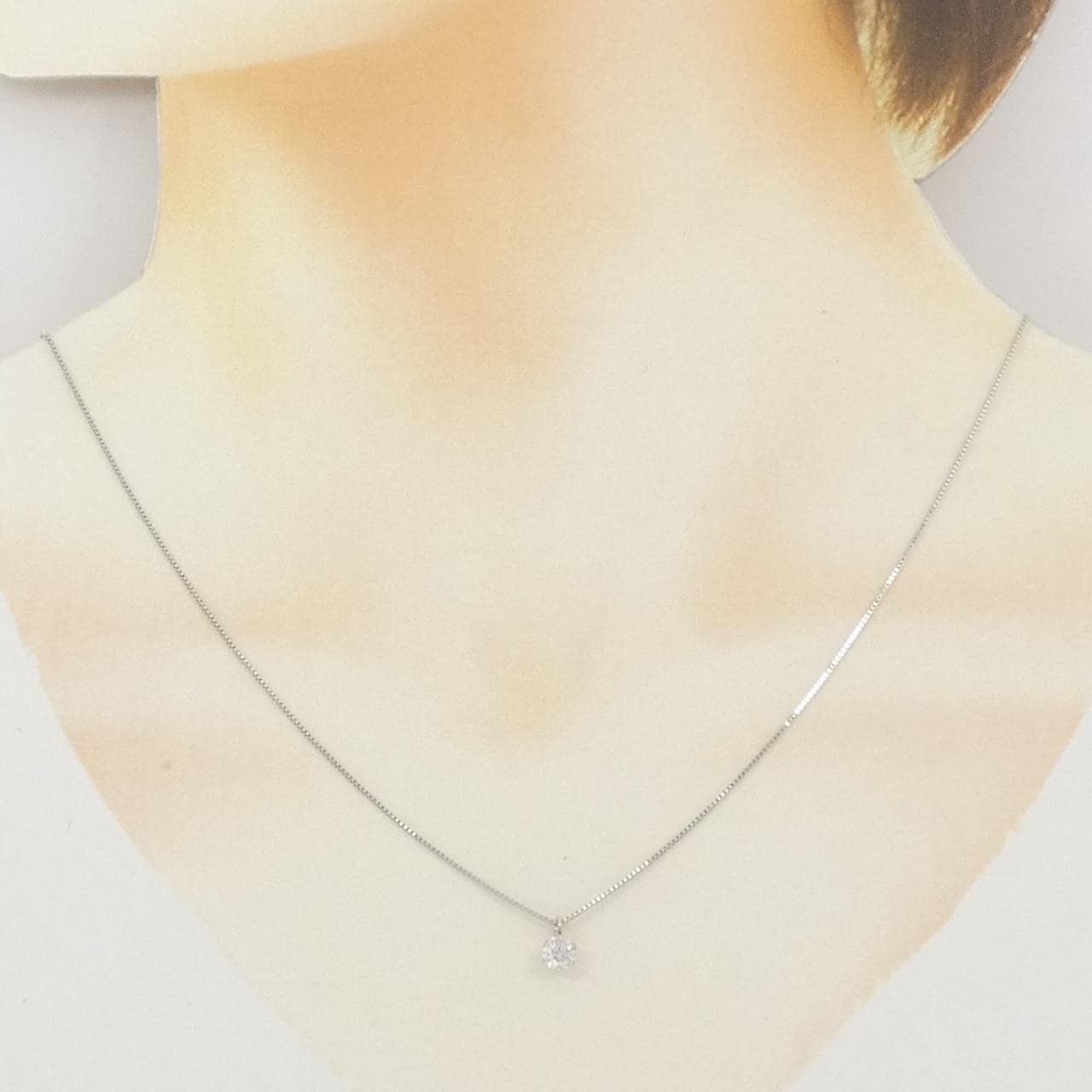 PT900/PT850 ダイヤモンド ネックレス 0.236CT