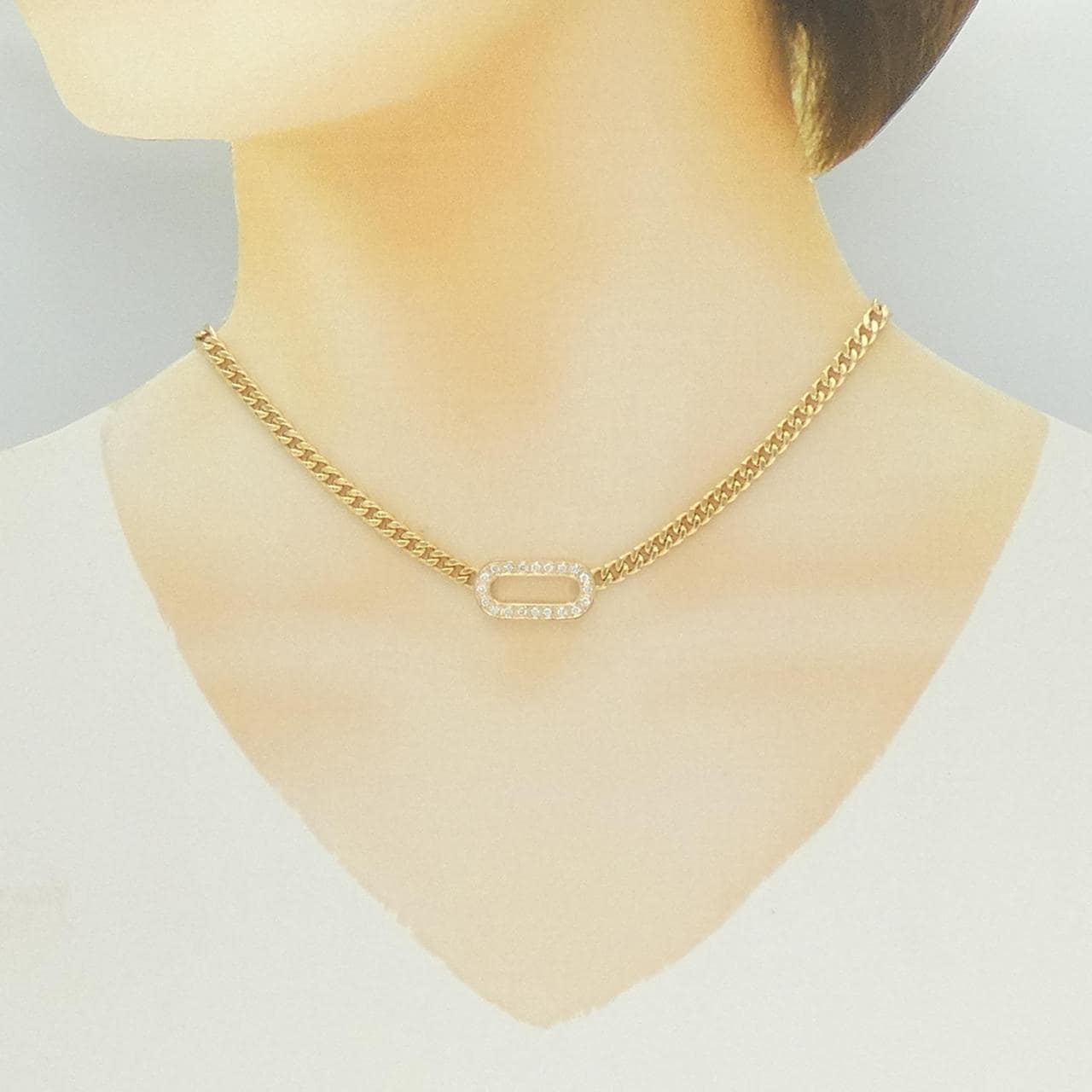 K18YG ダイヤモンド ネックレス 0.44CT