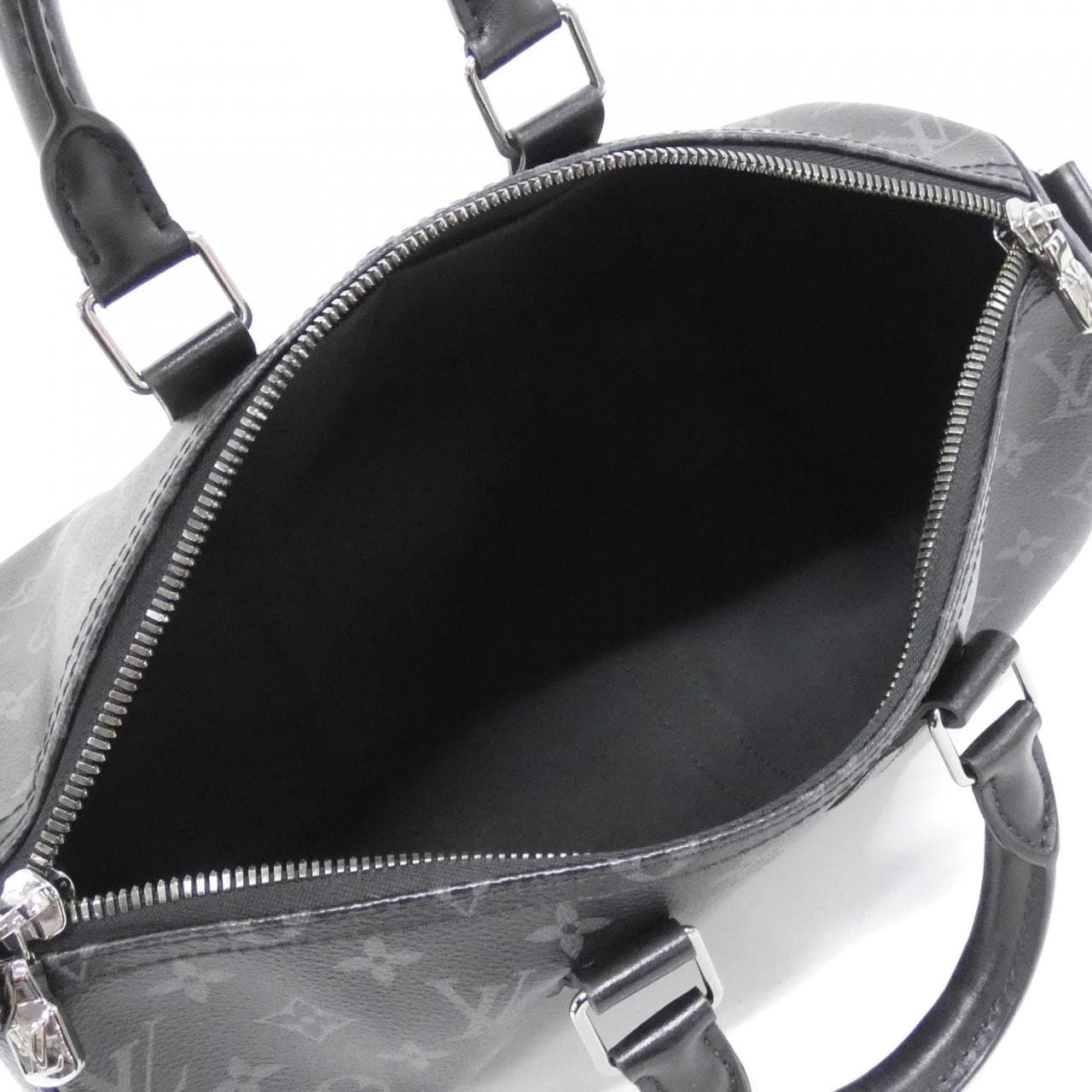 LOUIS VUITTON Monogram Eclipse Keepall Bandouliere 35 公分 M46655 波士頓包