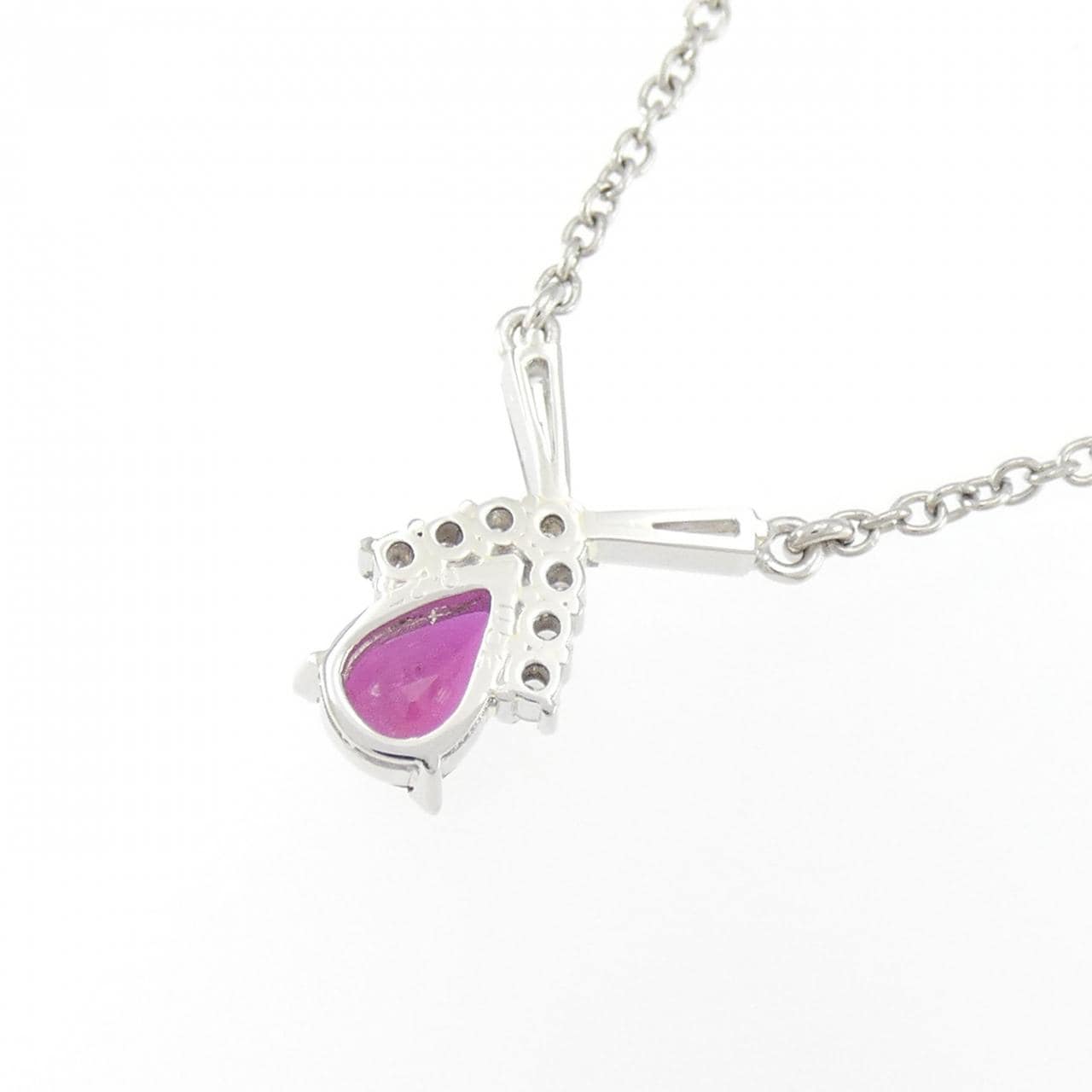 PT900/PT850 ルビー ネックレス 0.52CT