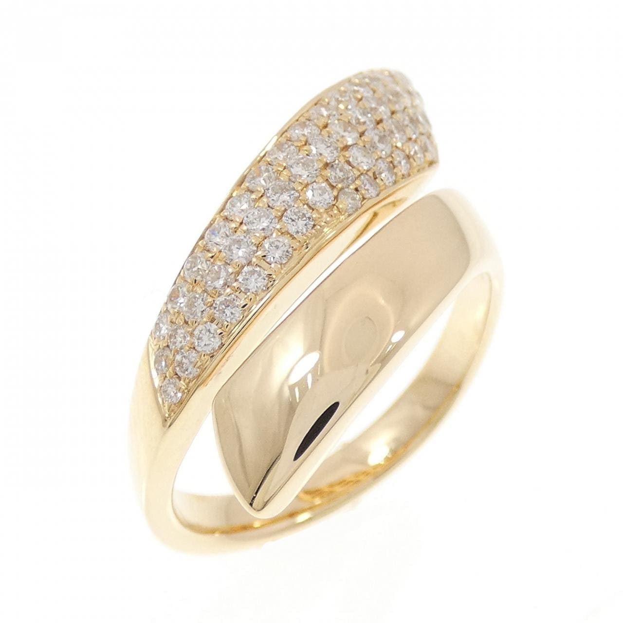750YG パヴェ ダイヤモンド リング 0.60CT