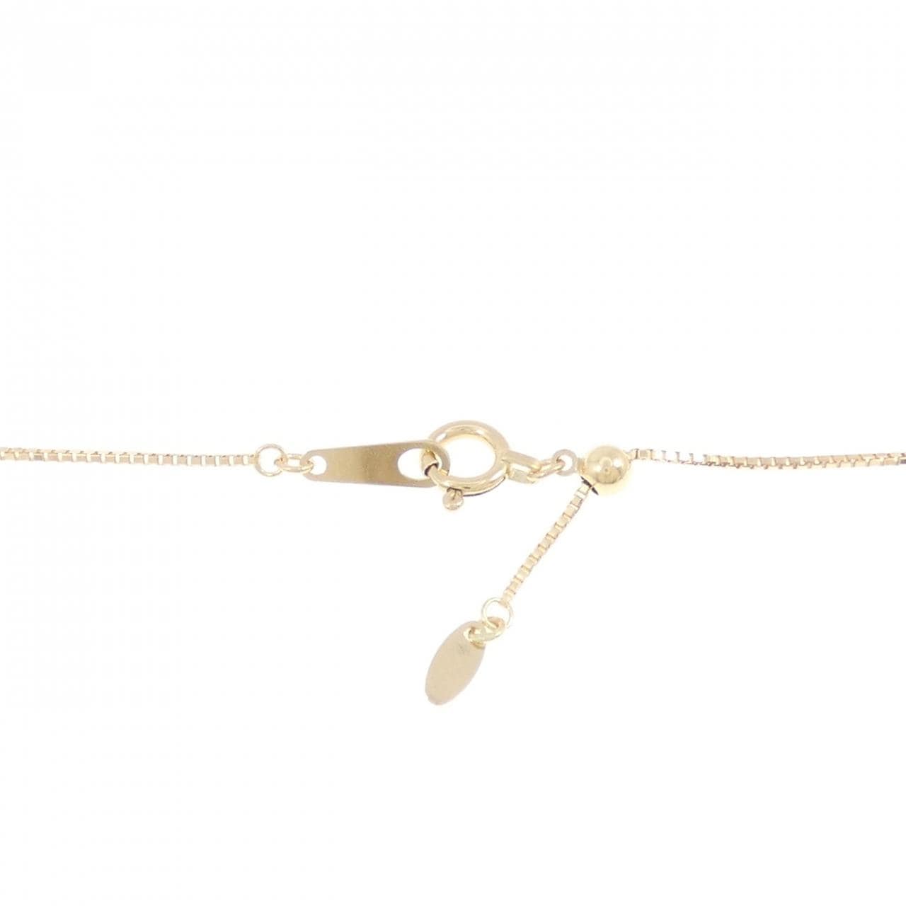 K18YG パヴェ ダイヤモンド ネックレス 0.21CT