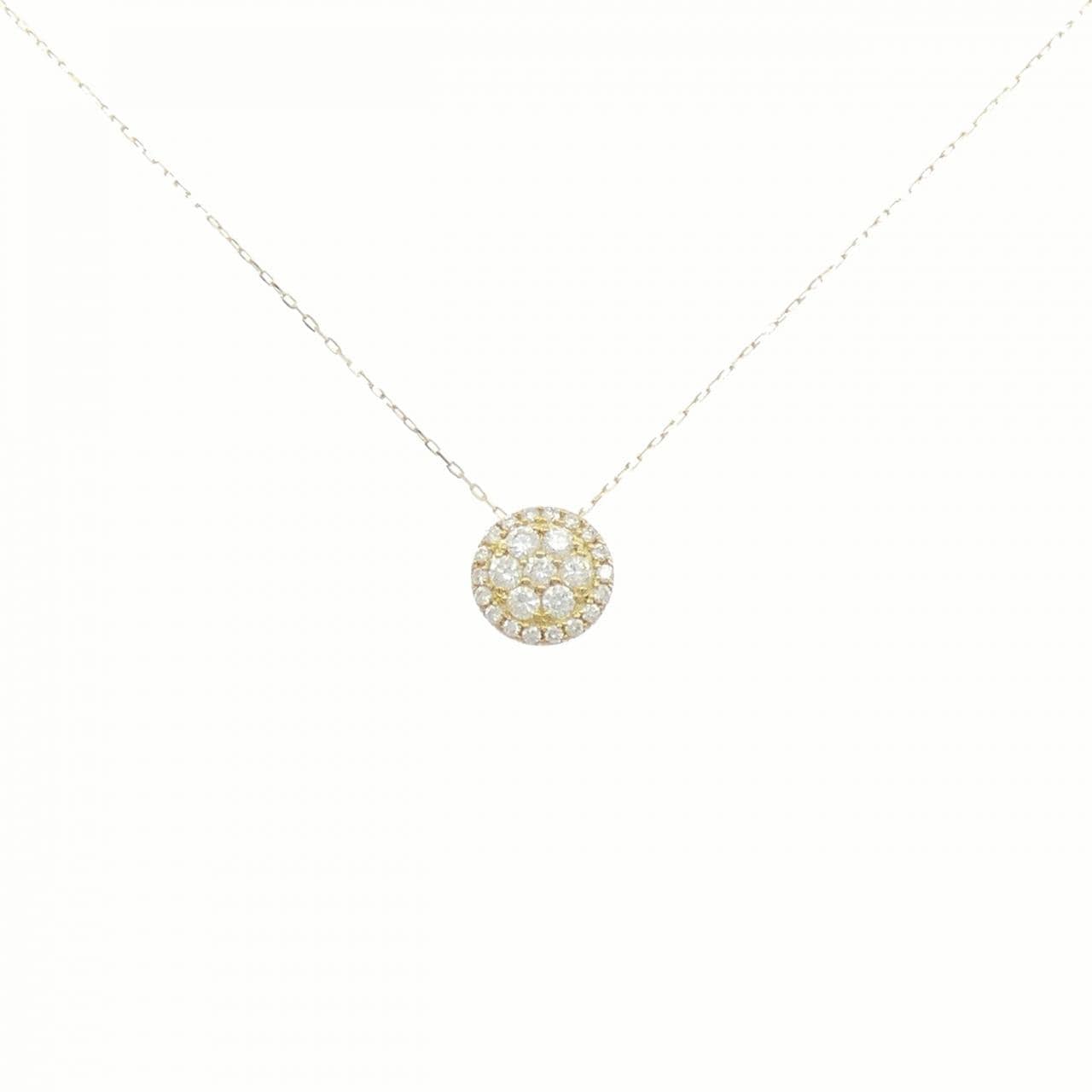 [再加工款] K18YG鑽石項鍊0.30CT