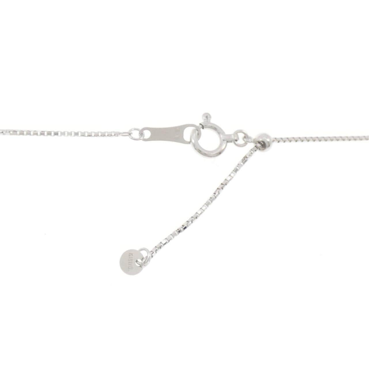 K18WG ホースシュー ダイヤモンド ネックレス 0.20CT