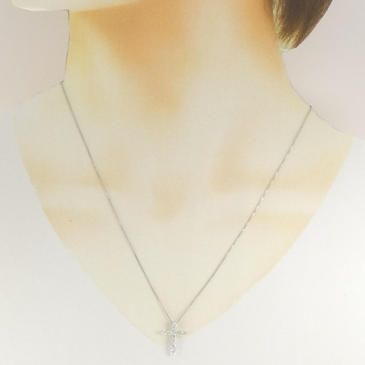 PT/PT850 クロス ダイヤモンド ネックレス 0.50CT