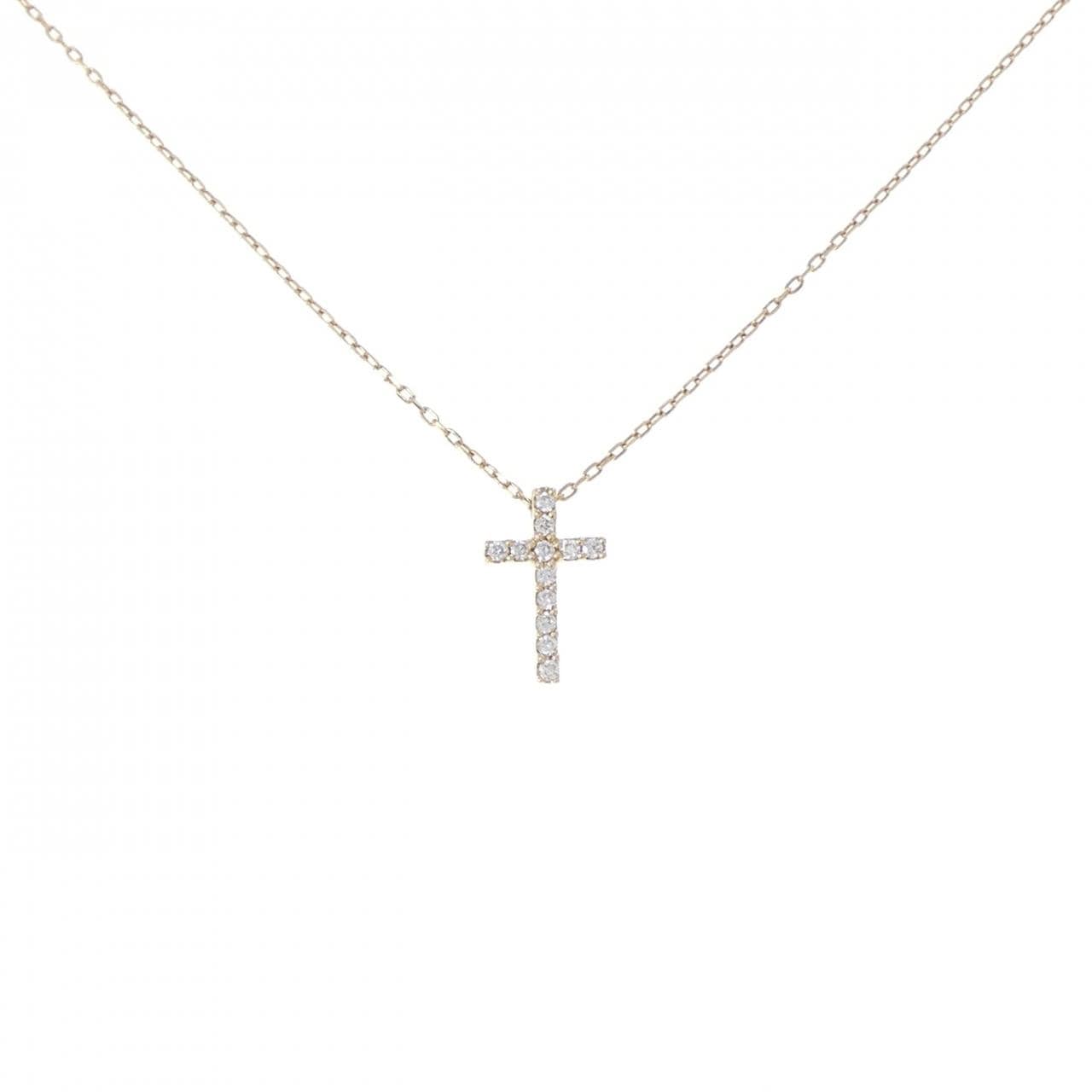 スタージュエリー クロス ダイヤモンド ネックレス 0.03CT