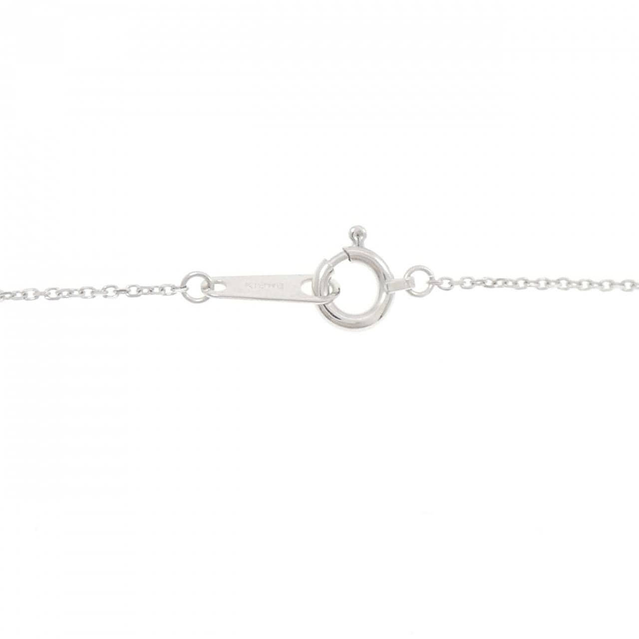 K18WG イニシャルH ダイヤモンド ネックレス 0.15CT