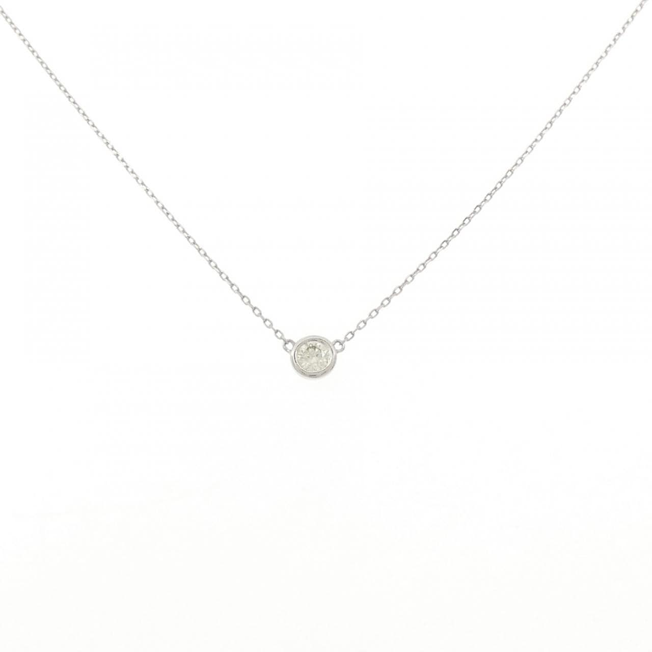 PT900/PT850 ソリティア ダイヤモンド ネックレス 0.12CT