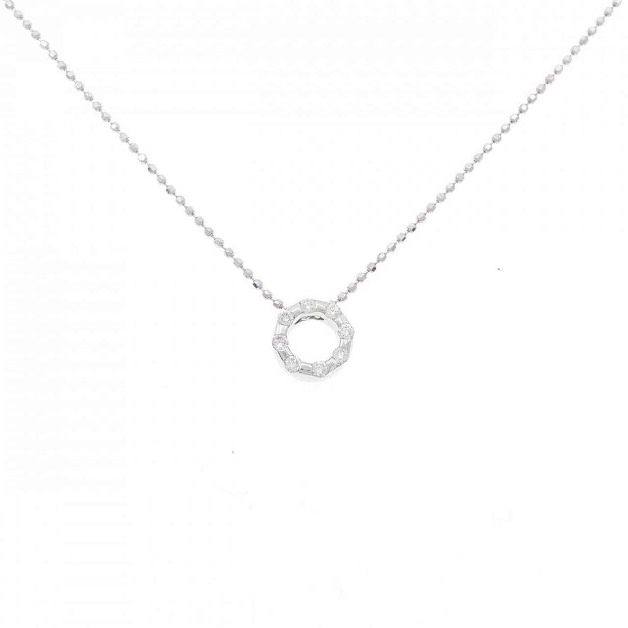 K18WG ダイヤモンド ネックレス 0.11CT