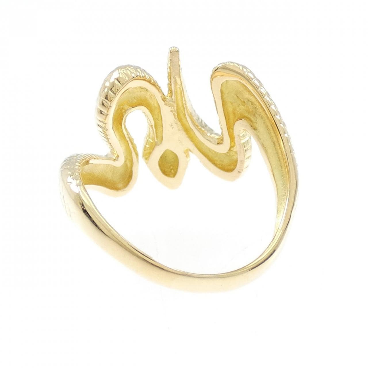 K18YG snake ring