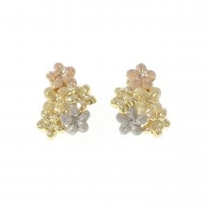 750スリーカラー フラワー ピアス