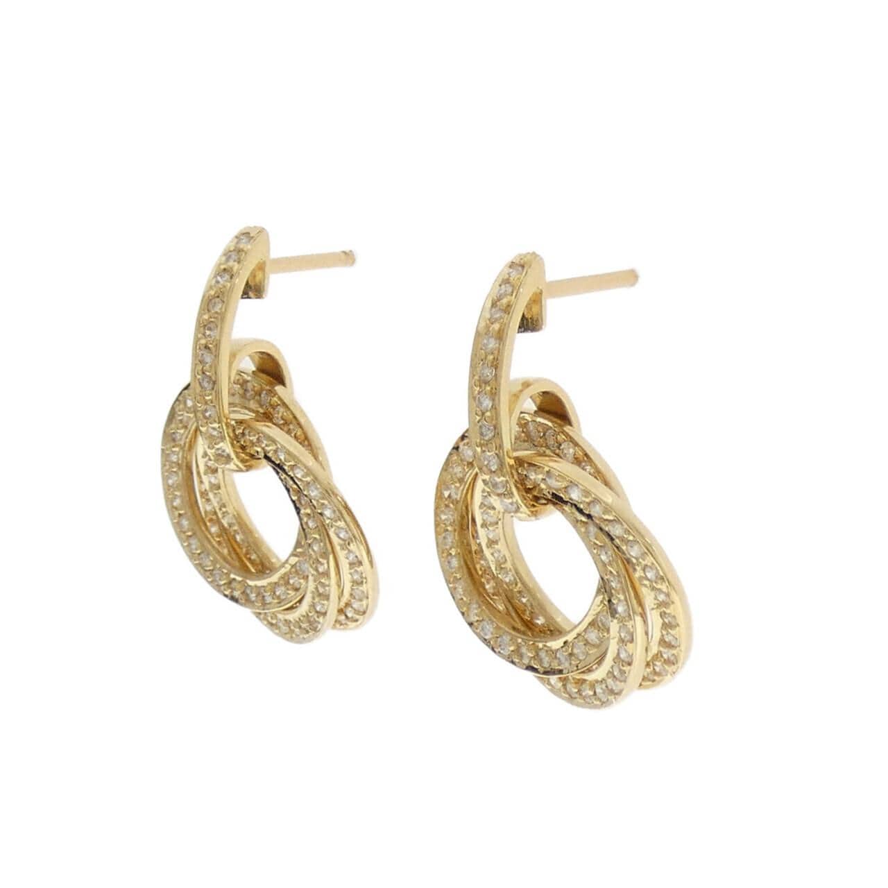 K18YG/750YG ダイヤモンド ピアス 1.13CT