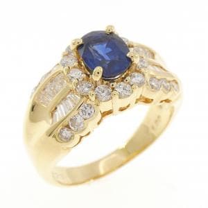K18YG サファイヤ リング 1.23CT