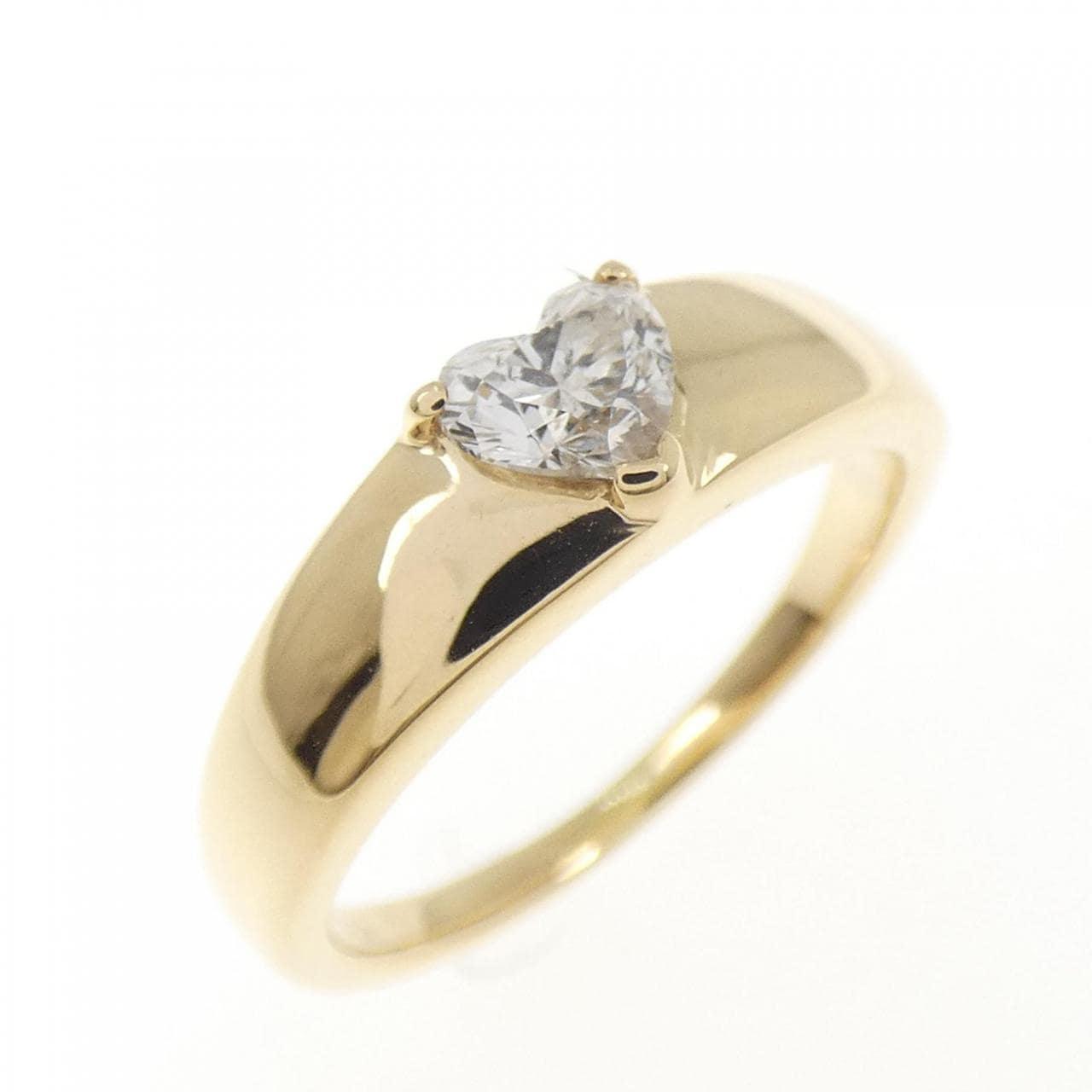 K18YG ハート ダイヤモンド ピンキー リング 0.24CT