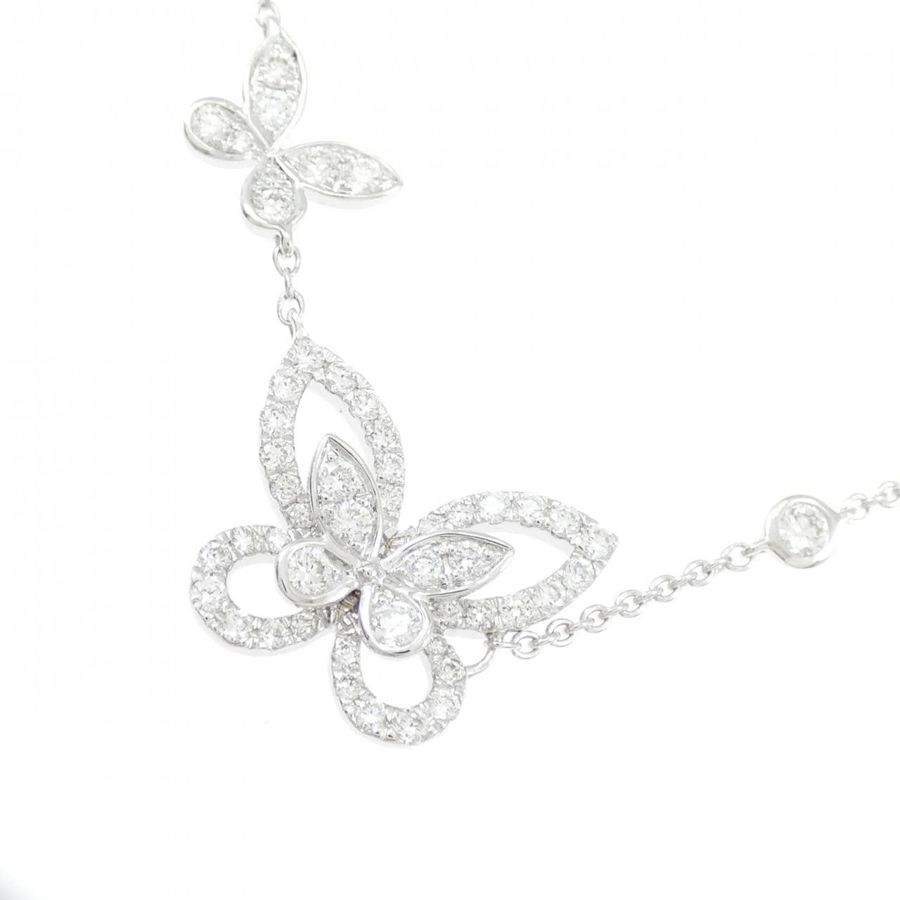 グラフ ダブル バタフライ シルエット ネックレス