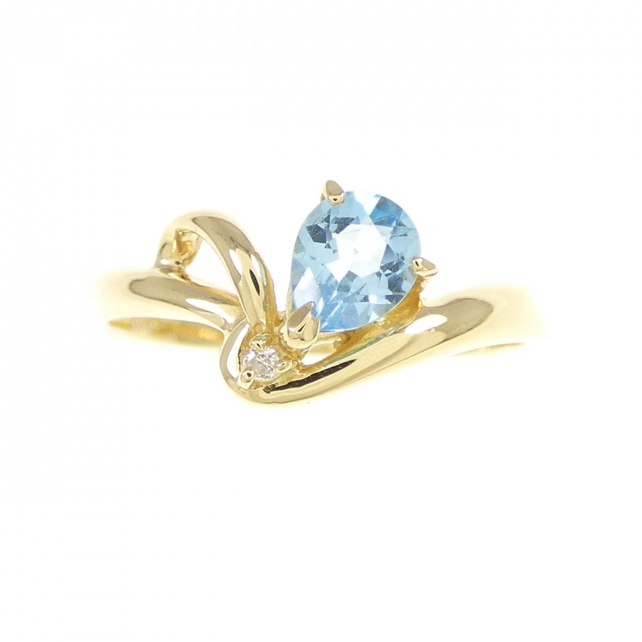 K18YG ブルートパーズ リング 0.35CT