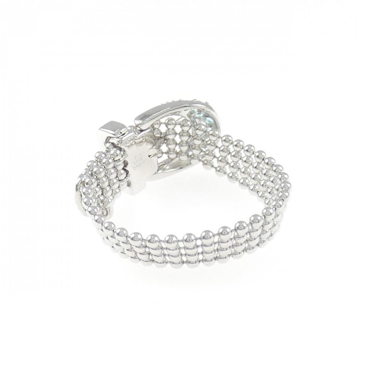 K18WG トルマリン リング 0.13CT
