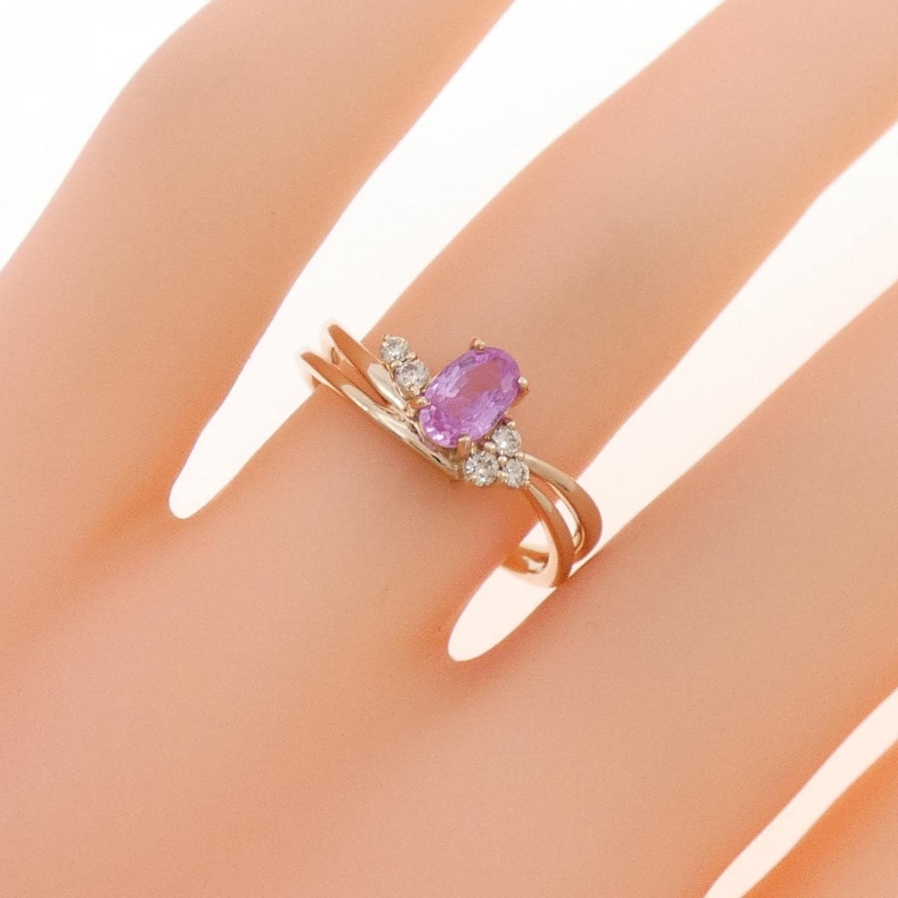 K18PG サファイヤ リング 0.48CT