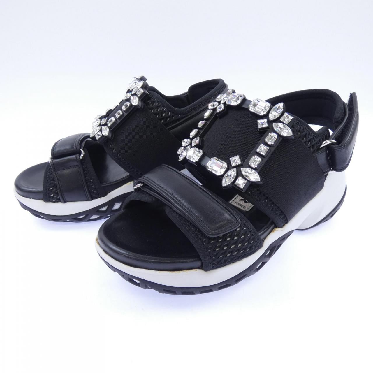 ロジェヴィヴィエ ROGER VIVIER ヴィヴ ラン ストラス バックル サンダル