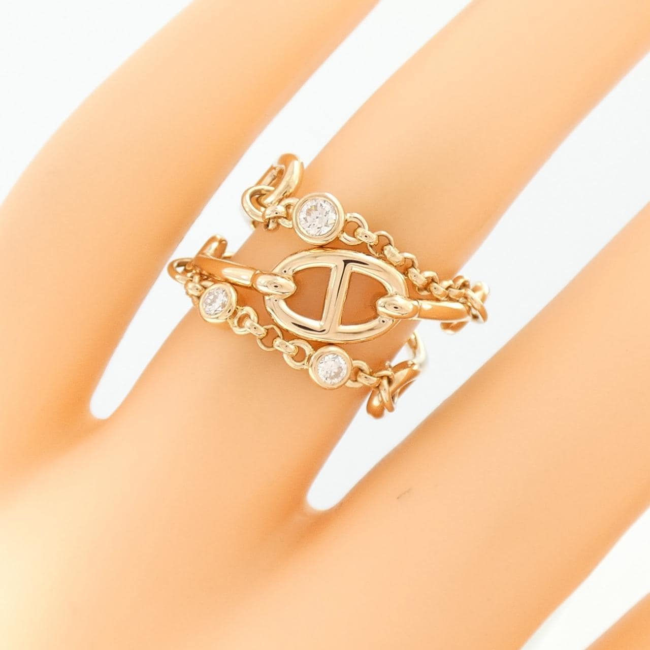 エルメス シェーヌダンクル カオス リング 0.1CT