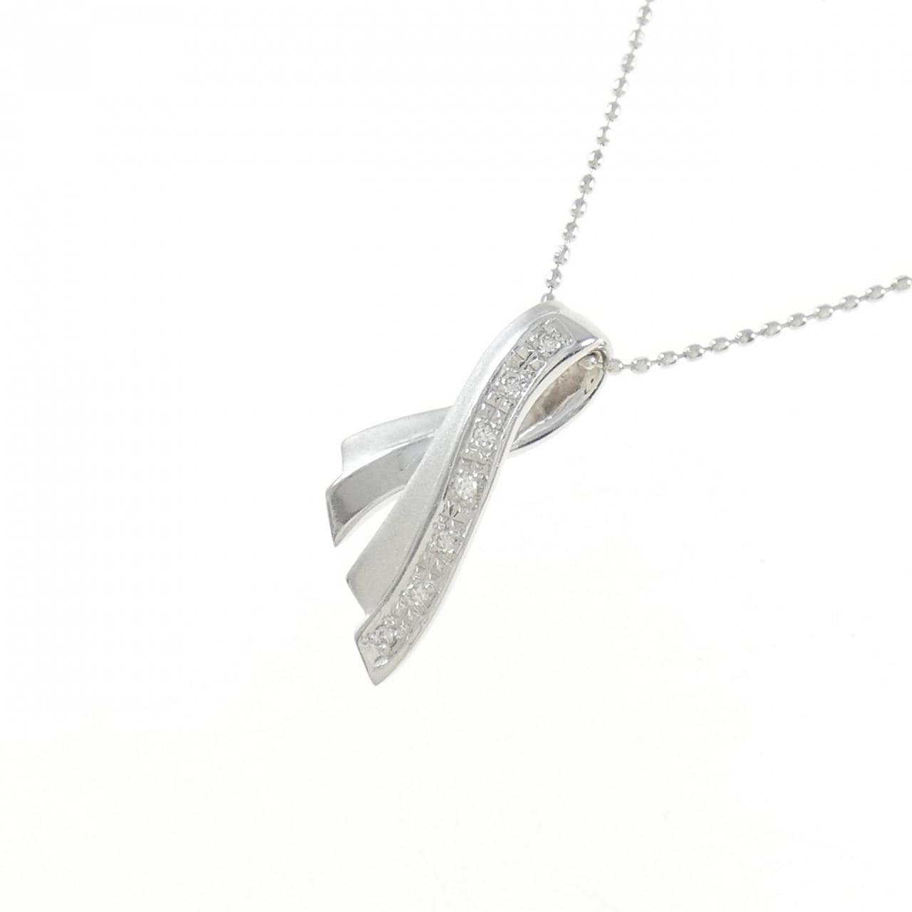 K18WG ダイヤモンド ネックレス 0.03CT