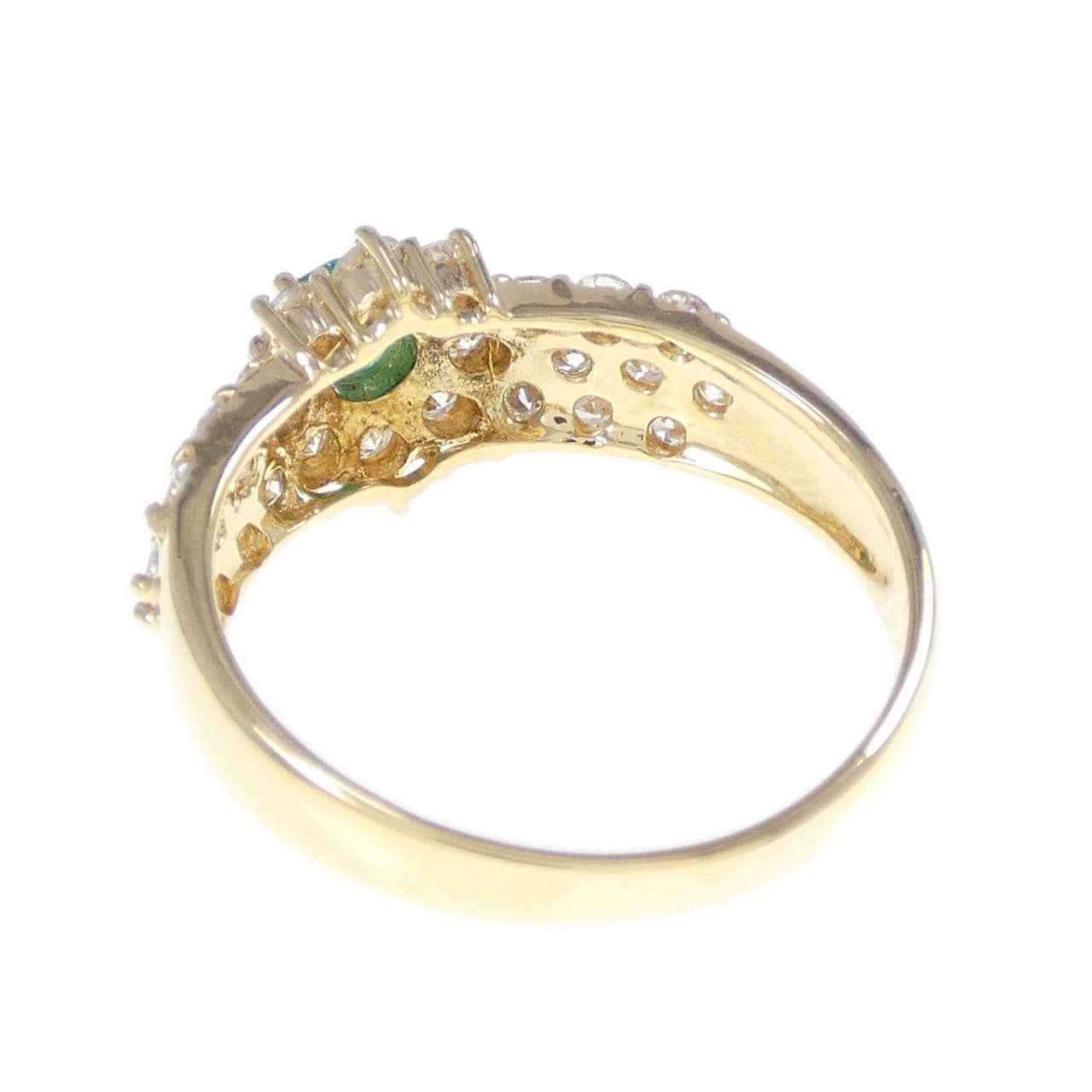 K18YG エメラルド リング 0.22CT
