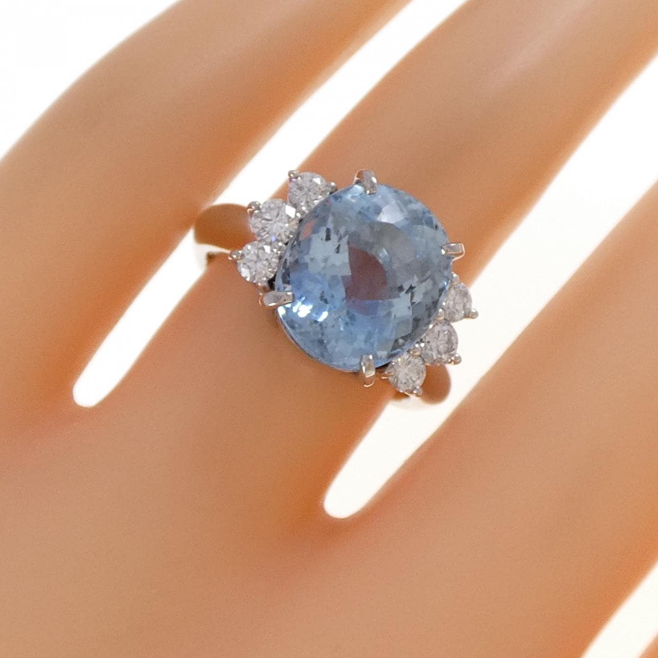 PT900 アクアマリン リング 4.33CT