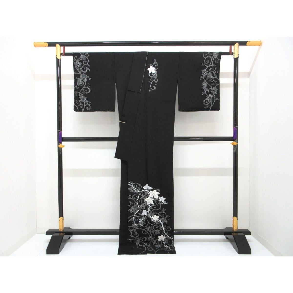 【未使用品】単衣　訪問着　銀彩加工　刺繍入り