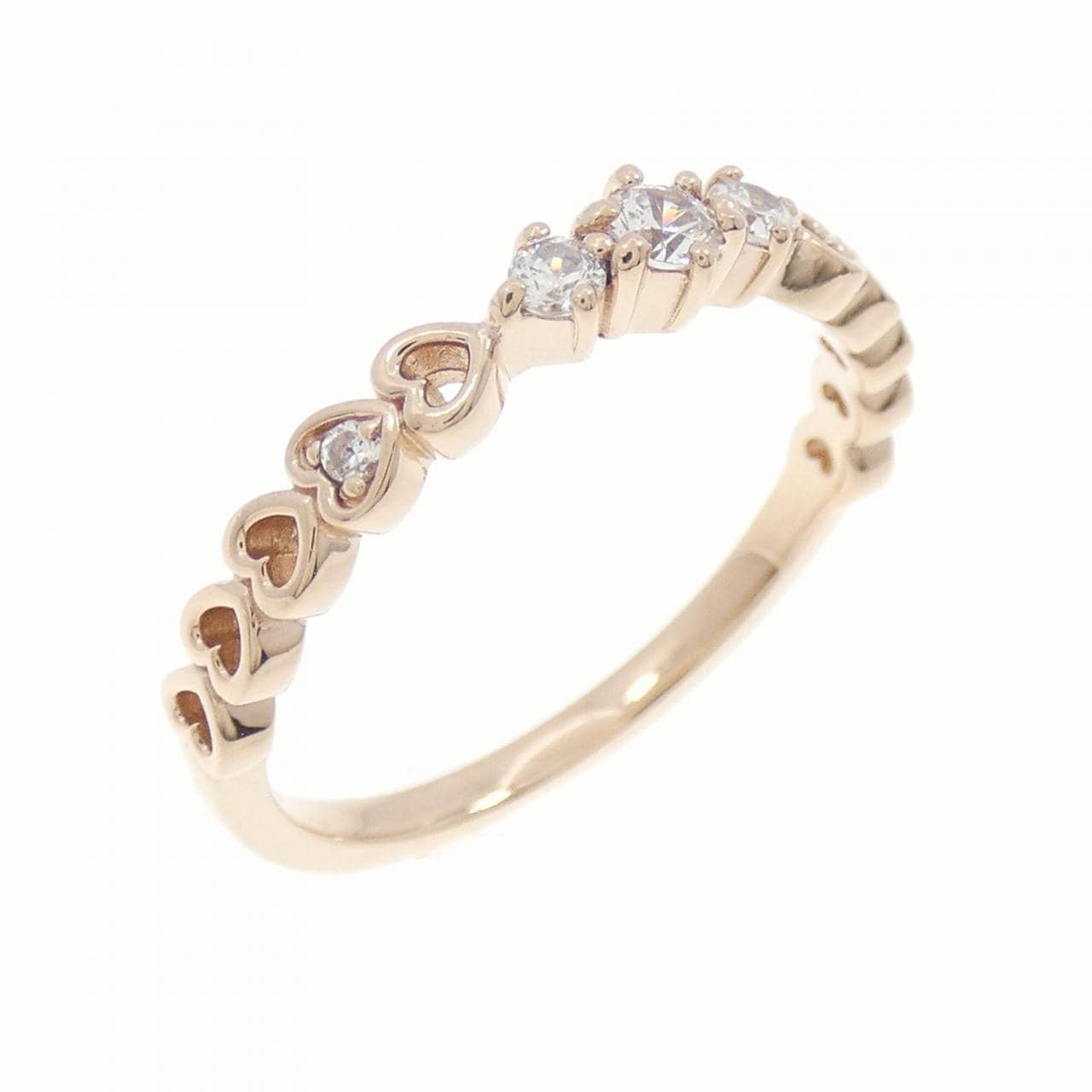 4゜C heart Diamond ring