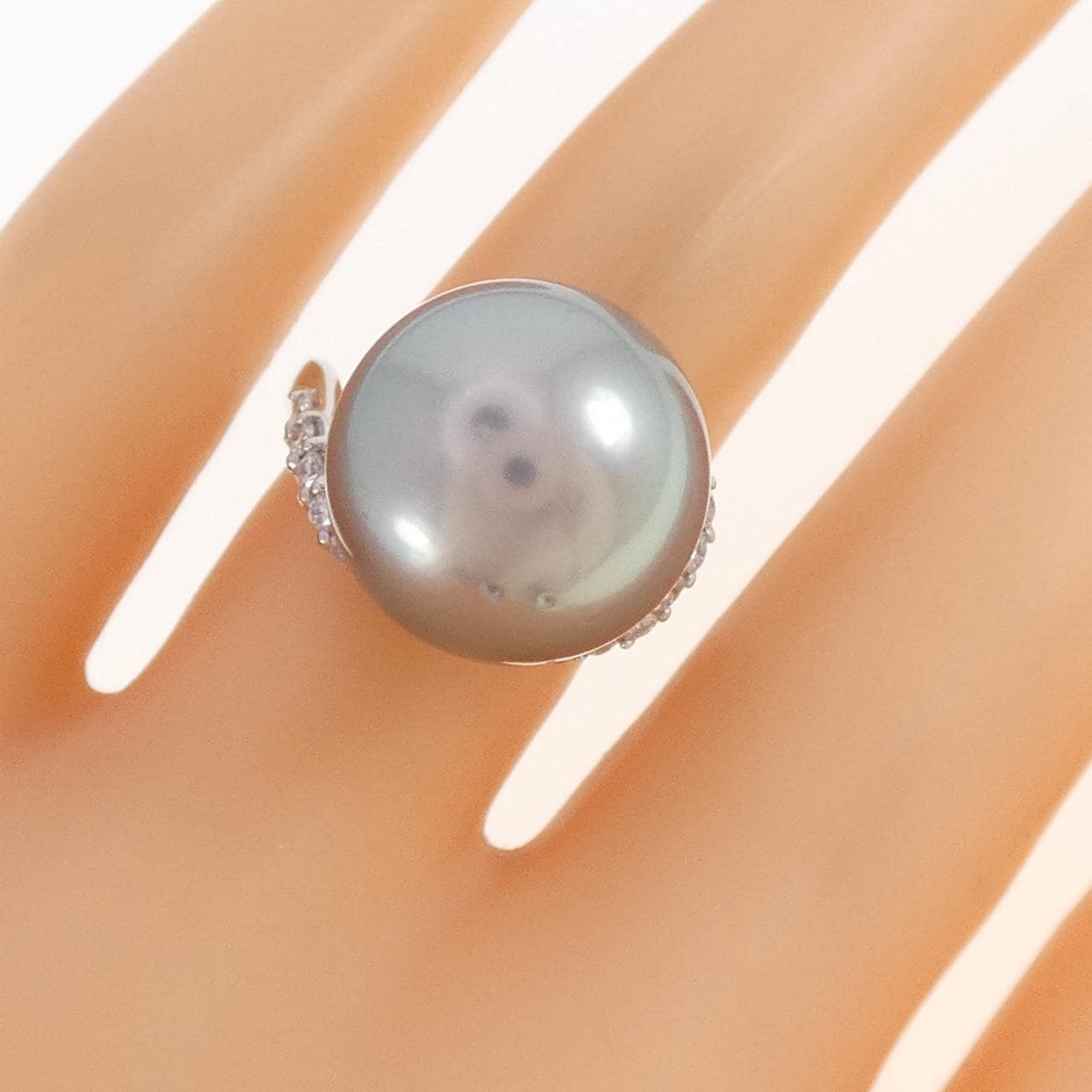 PT900 黒蝶パール リング 14.3mm