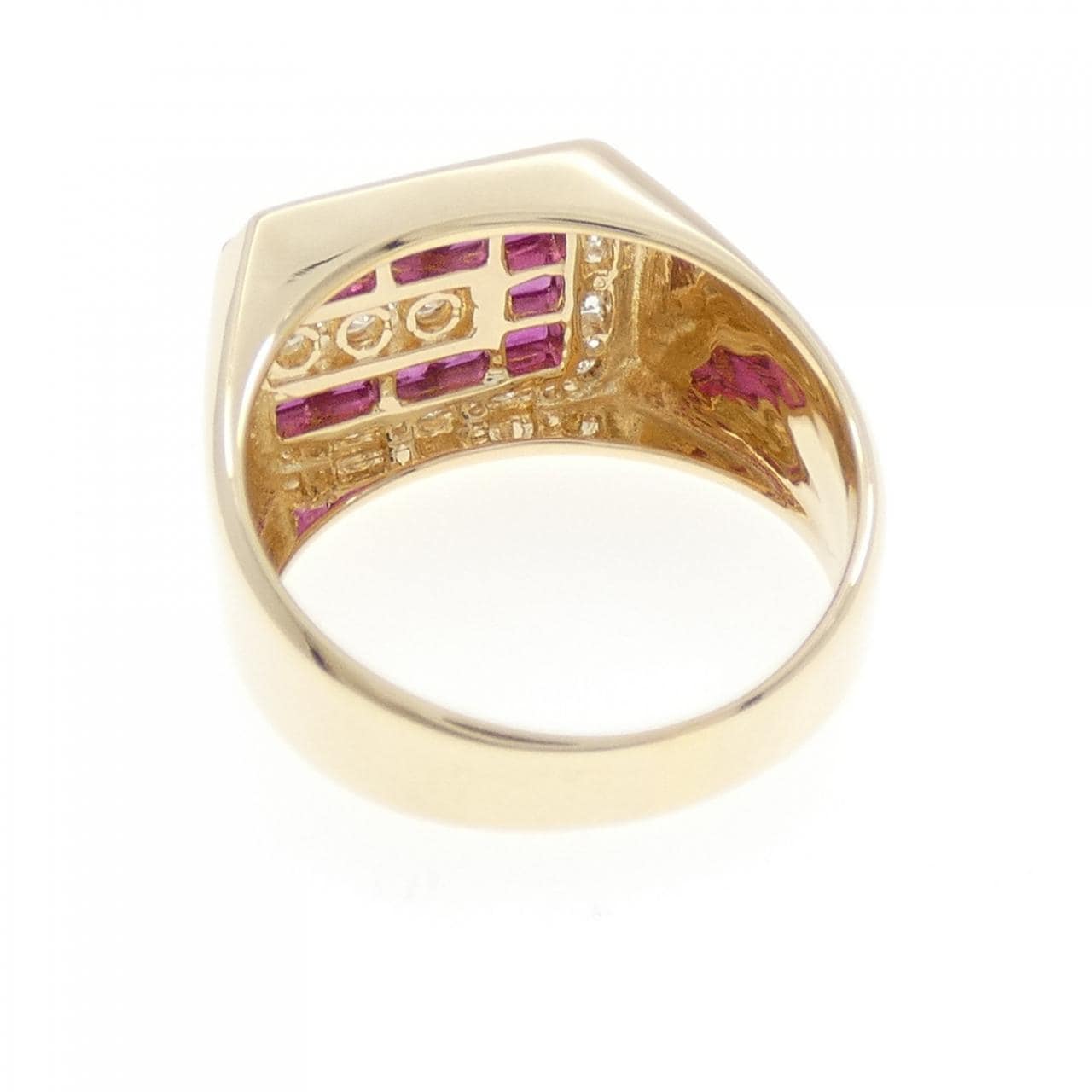 K18YG ルビー リング 0.86CT