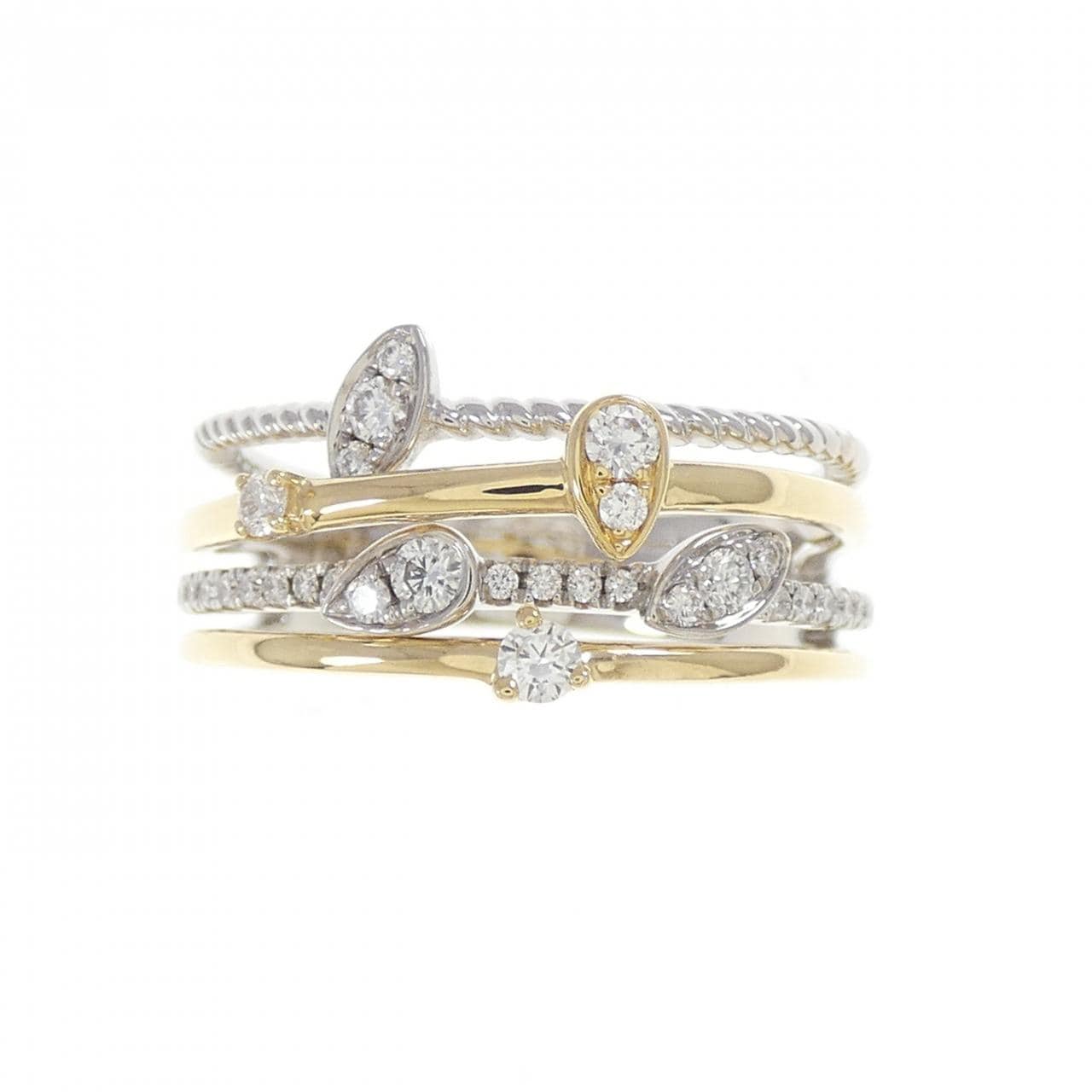 750WG/750YG ダイヤモンド リング 0.36CT