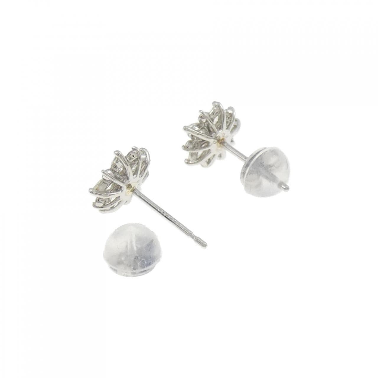 [新品] PT900 花形鑽石耳環 0.50CT
