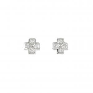 K18WG ダイヤモンド ピアス 0.08CT