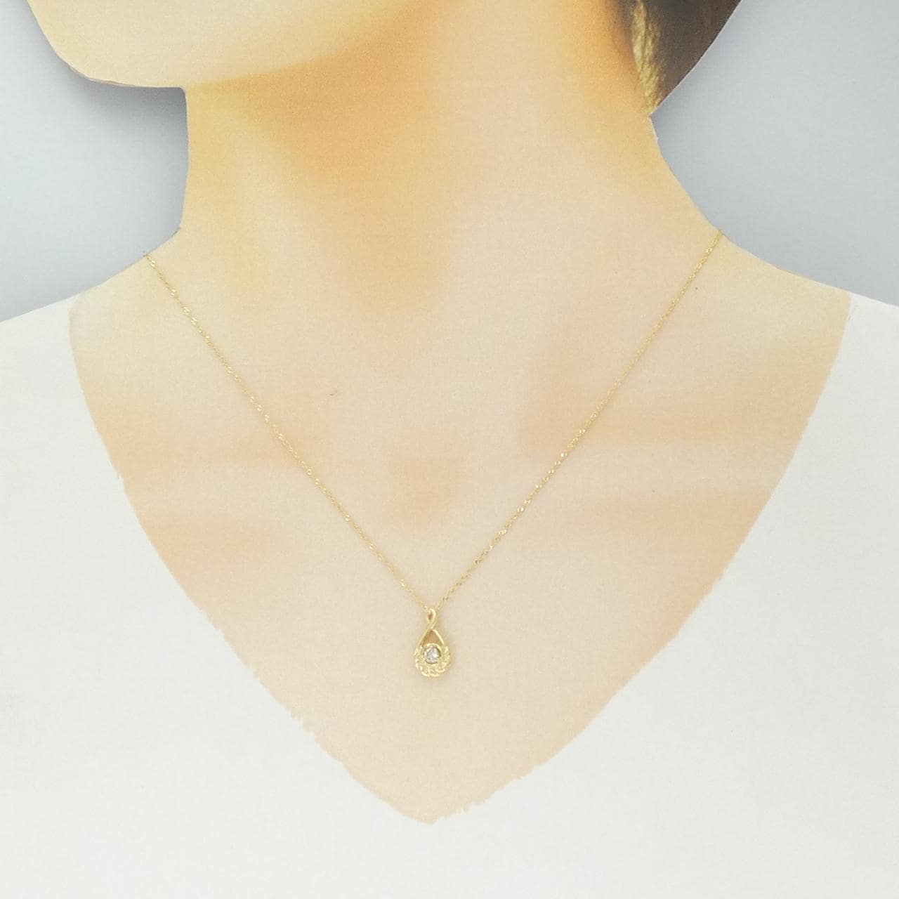 K18YG ダイヤモンド ネックレス 0.10CT