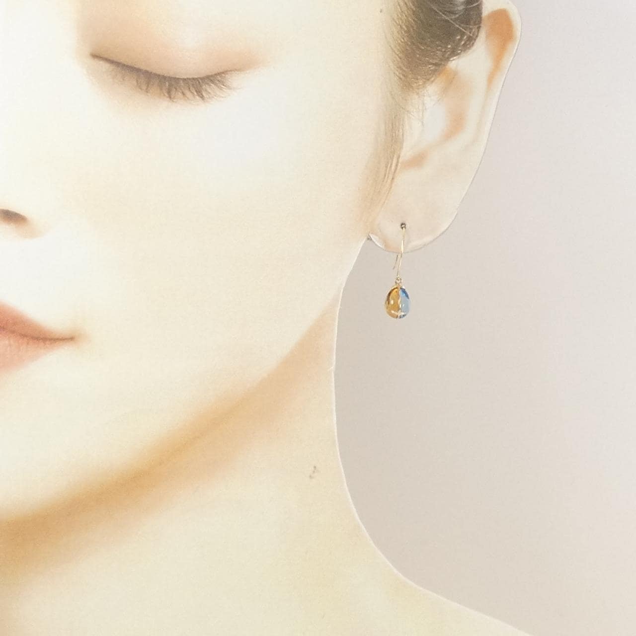 K10YG シトリン ピアス