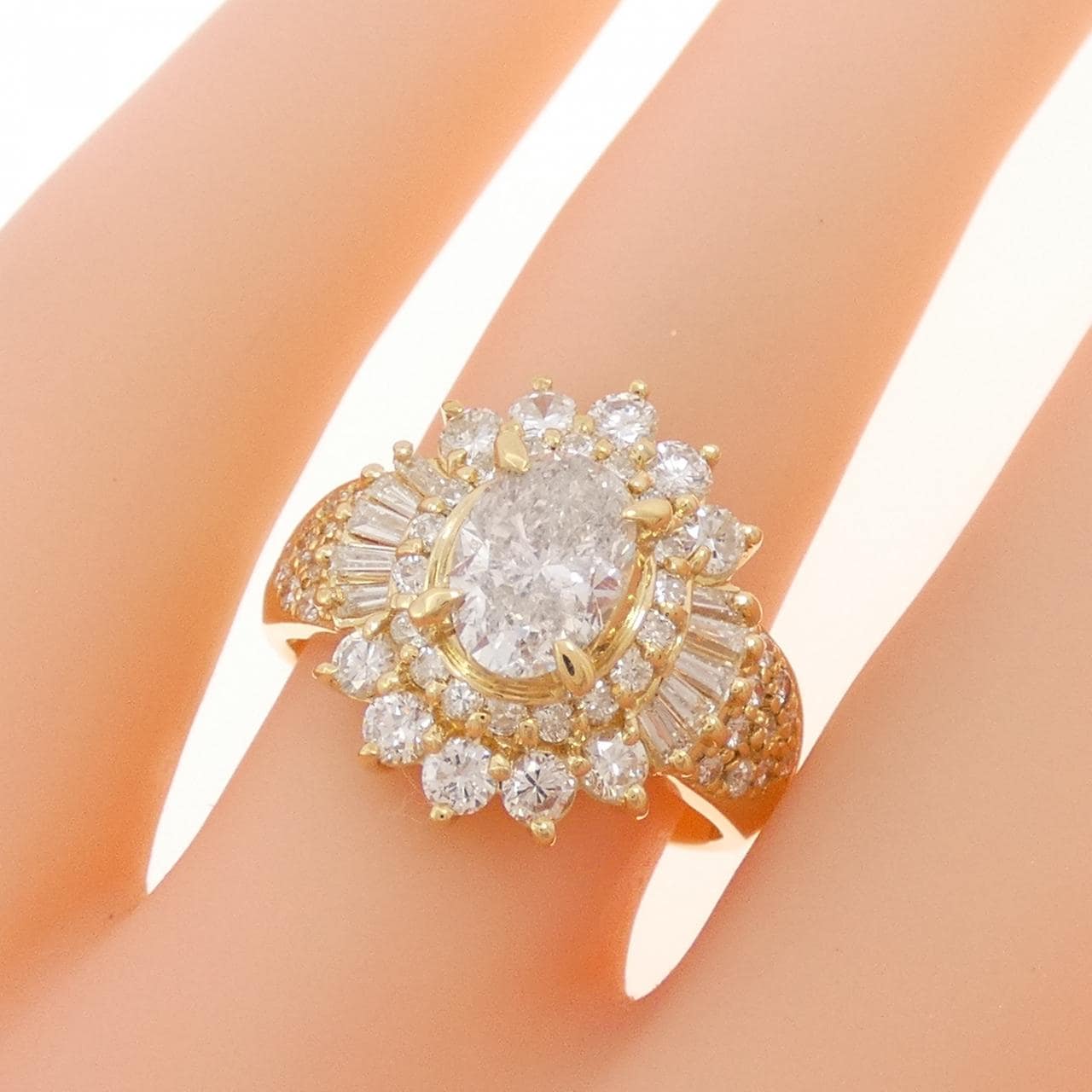 K18YG ダイヤモンド リング 0.93CT