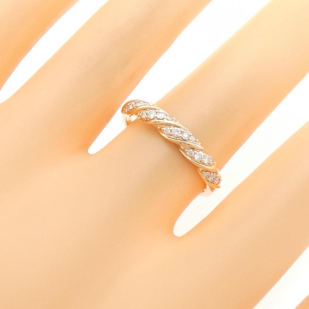 K18PG ピンクダイヤモンド リング 0.20CT