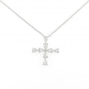 ハリーウィンストン ペアシェイプミニクロス ネックレス