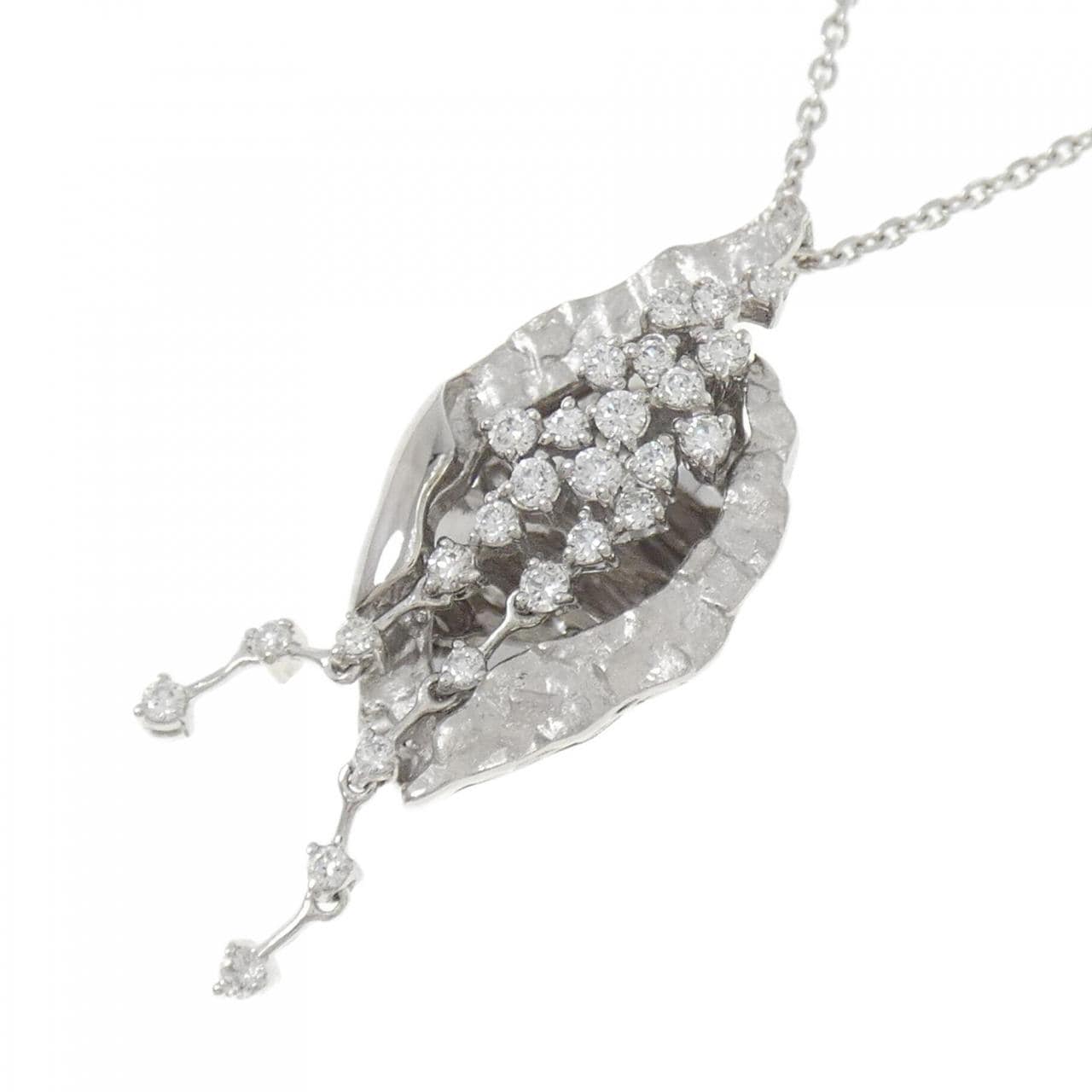 K18WG ダイヤモンド ネックレス 0.40CT
