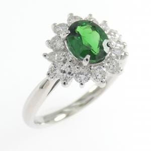 PT900 グリーンガーネット リング 0.77CT