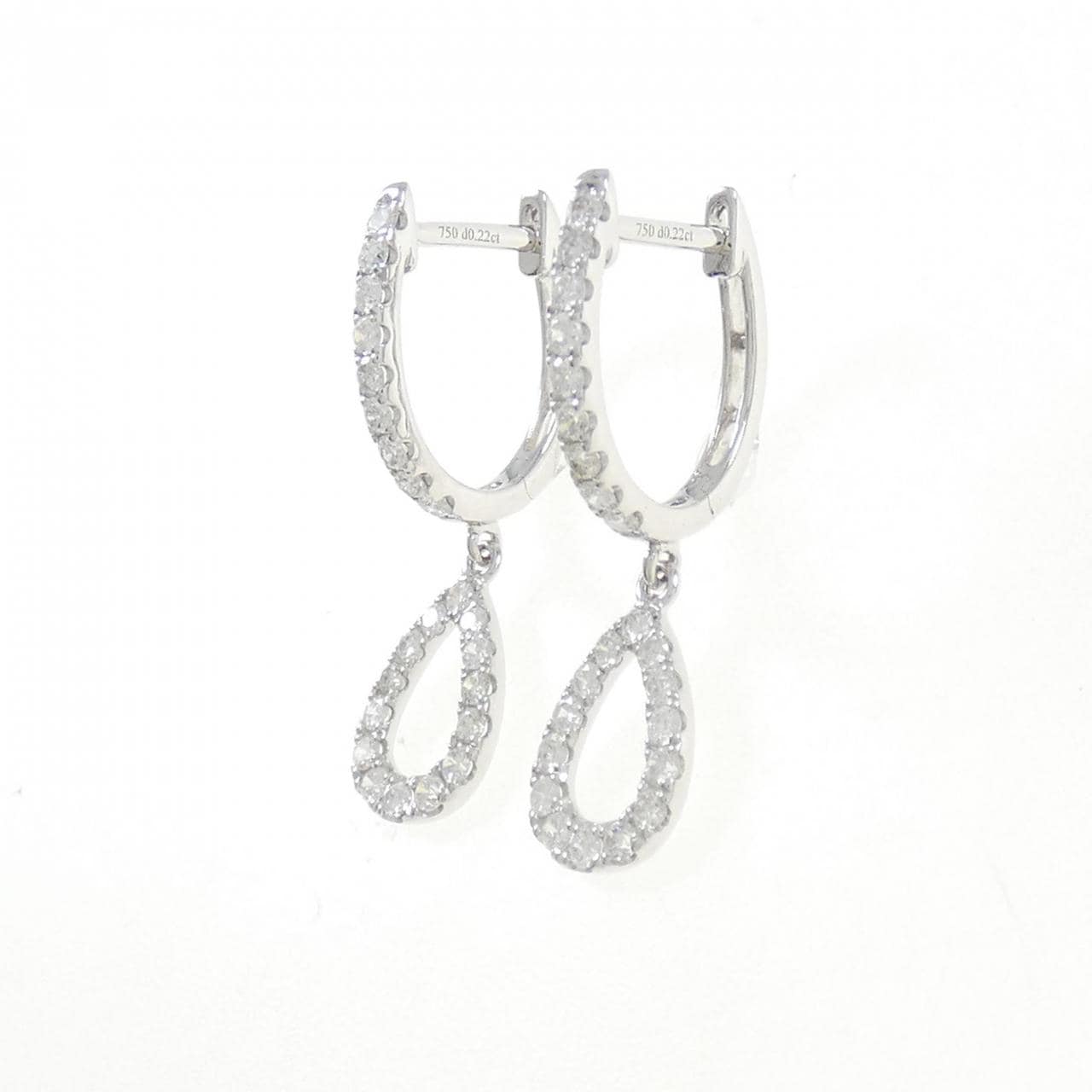 750WG Diamond Earrings 0.44CT