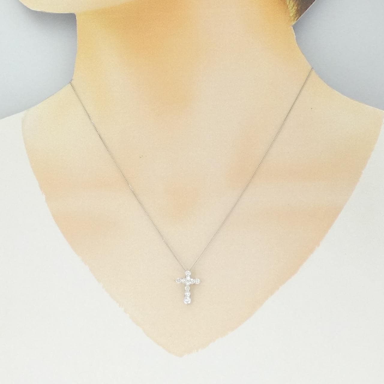 PT900/PT850 クロス ダイヤモンド ネックレス 0.50CT
