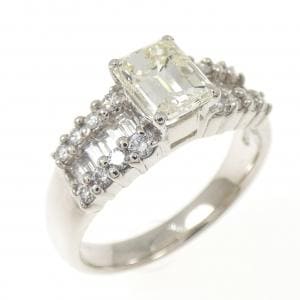 PT900 ダイヤモンド リング 1.012CT M VS2 エメラルドカット