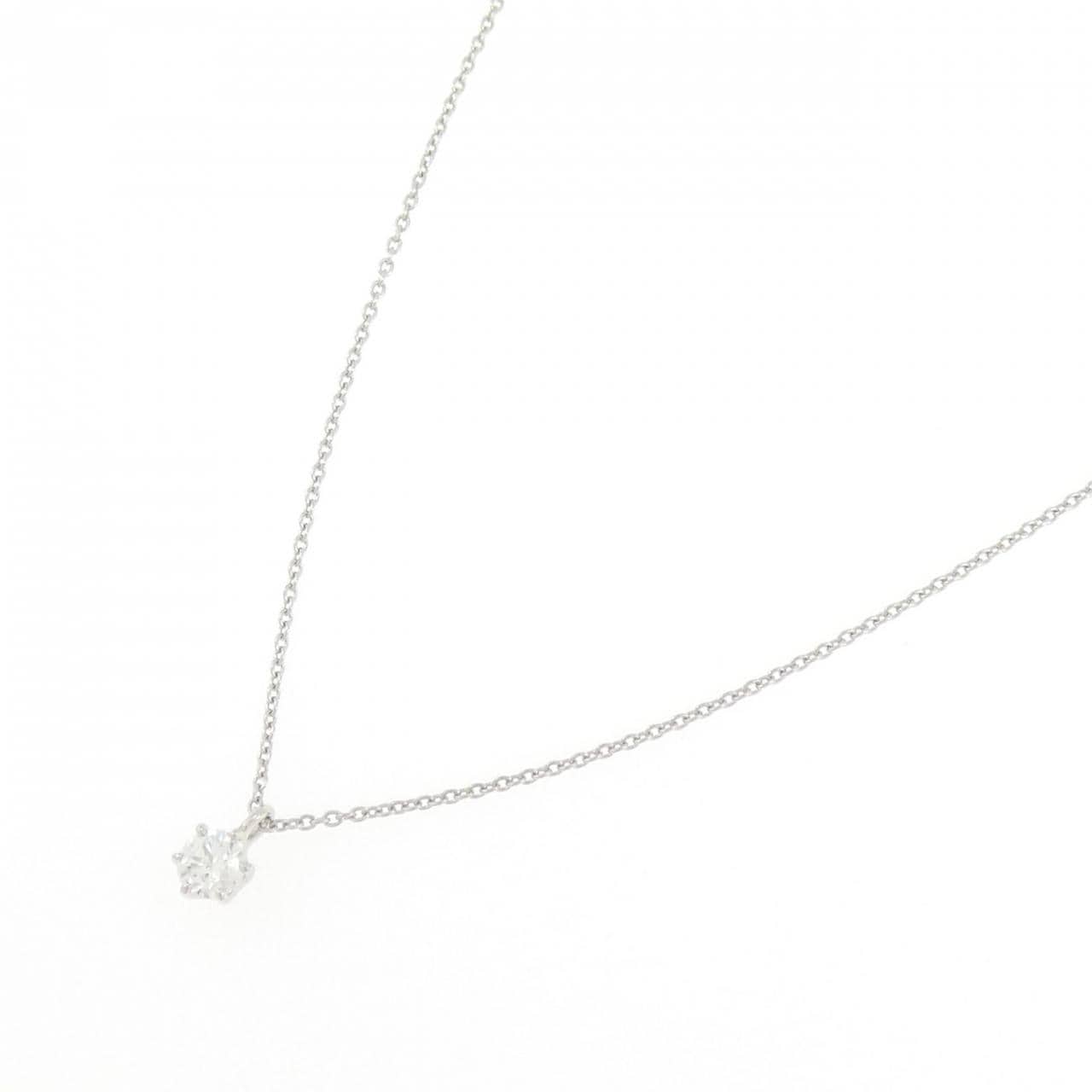 PT950/PT850 ソリティア ダイヤモンド ネックレス 0.188CT