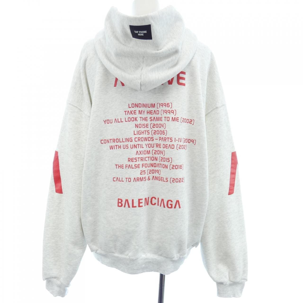 バレンシアガ BALENCIAGA クラックドエフェクト フード 744457 TQVA6 パーカー