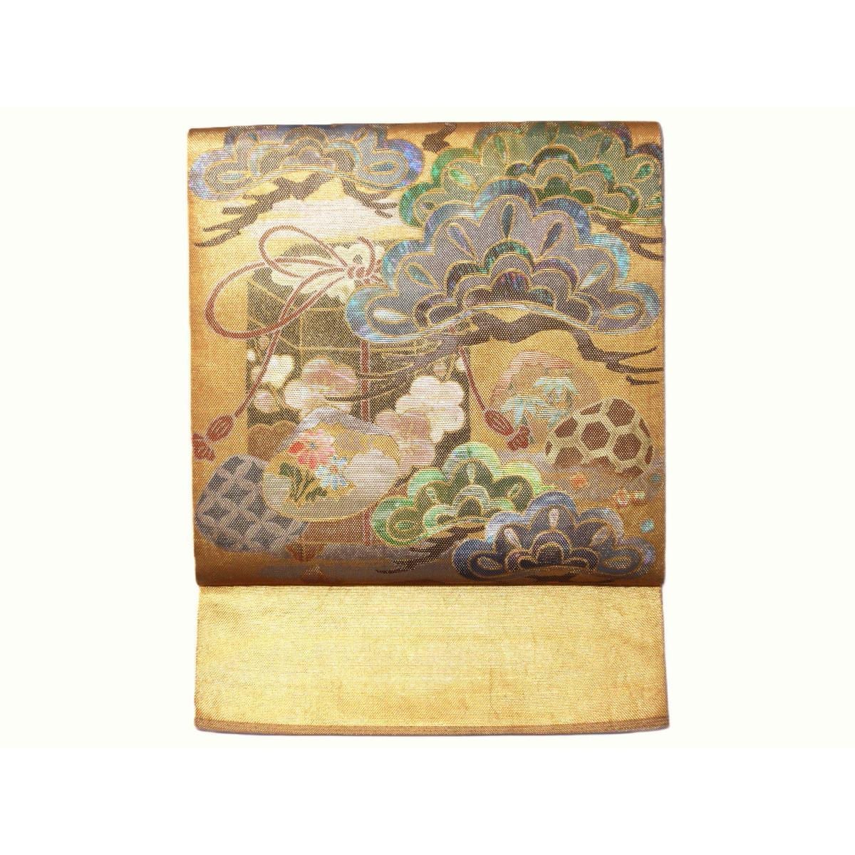 【未使用品】袋帯　川島織物　引箔　螺鈿加工